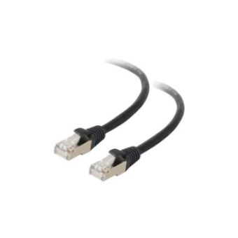 C2G 10ft Cat5e Snagless Shielded (STP) Ethernet Cable - Cat5e Network Patch Cable - PoE - Black - 28693