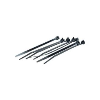 C2G 11.5in Cable Tie Multipack - 100 Pack - Black - 43039