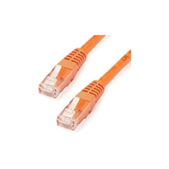 StarTech CAT6 Ethernet Cable 20' Orange 650MHz Molded Patch Cord PoE++ - C6PATCH20OR