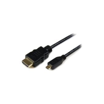 StarTech 3m Micro HDMI to HDMI Cable w/ Ethernet - 4K High Speed Micro HDMI to HDMI Adapter Cord - HDADMM3M