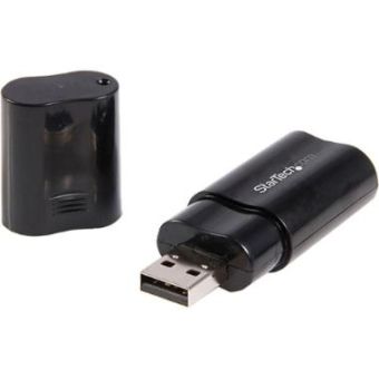 StarTech USB Stereo Audio Adapter External Sound Card (Black) - ICUSBAUDIOB