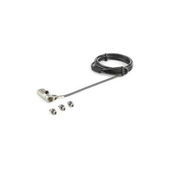 StarTech 6.5ft 3-in-1 Universal Laptop Cable Lock - Combination - K-Slot/Nano/Wedge Computer - LTULOCK4D