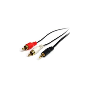 StarTech 3 ft Stereo Audio Cable - 3.5mm Male to 2x RCA Male - MU3MMRCA