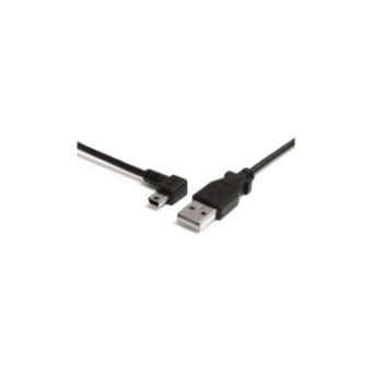 StarTech 3 ft Mini USB Cable - A to Left Angle Mini B - USB2HABM3LA