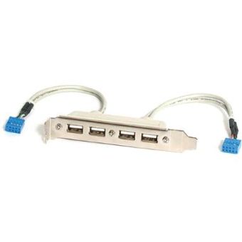 StarTech 4-Port USB A Female Slot Plate Adapter - USBPLATE4