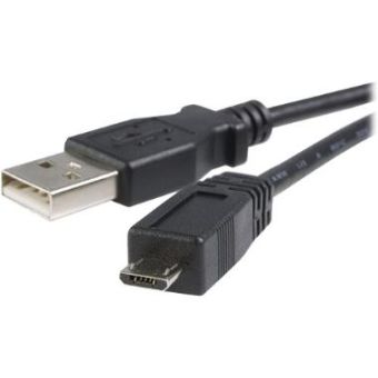 StarTech USB 2.0 Type-A to Micro-USB Cable (Black, 1') - UUSBHAUB1