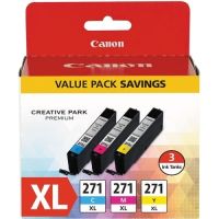 Canon 0337C005 CLI-271 XL Value Pack - 3-pack - XL - yellow, cyan, magenta - original - ink tank