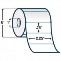 Zebra Genuine Z-Select 4000T 2.25" X 0.75" TT 6-Pack Paper Label 10009524