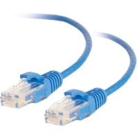 C2G RJ45 Male to RJ45 Male Slim Cat 6 Patch Cable (3', Blue) - 1076