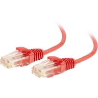C2G RJ45 Male to RJ45 Male Slim Cat 6 Patch Cable (7', Red) - 1168