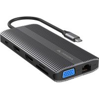 AXIOM 12N1USBCHPV5CAXD-AX 12-in-1 USB-C Multiprotocol Hub Adapter Versatile Connectivity  