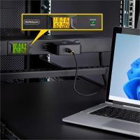 StarTech 12-Outlet Horizontal Rack Mount PDU, 1U Server Power Strip w/Surge Protector, 125V/15A, 8ft Cable, TAA - 12NM8-RACK-MOUNT-PDU