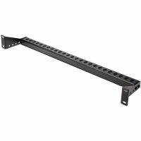 StarTech 1U Horizontal Cable Management Bar, Adjustable Depth, Rack-Mountable Lacing Bar, Cable Support Guide - 12S-CABLE-LACING-BAR