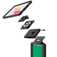 COMPULOCKS 140BVHBMM01H01 Universal Tablet Magnetix Brandable Floor Stand Plus Hub Black