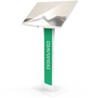 COMPULOCKS 140WLBPW Large Screen Floor Stand White Heavy Duty Display Kiosk  