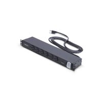 StarTech 1415B8H-RACK-PDU-SP 14-Outlet 1U Rackmount Power Strip w 6x Front and 8x Rear Ports for 19" Racks and Cabinets