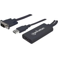 MANHATTAN - STRATEGIC 152426 VGA USB to HDMI Converter Analog Video USB Audio Digital Output  