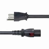 StarTech 15FT-LC15A-POWERCORD 15ft (4.5m) Heavy Duty Power Cord, NEMA 5-15P to Locking C13, 125V 15A, 14AWG, AC Power Cable, UL, TAA
