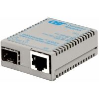 Omnitron Systems 1639-0-1 Technology miConverter S/GXT 10/100/1000 RJ-45 to 100/1000 Fiber SFP AC Power Supply
