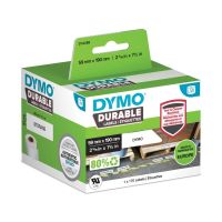 DYMO 1933087 LW Durable 2-5/16in x 7-1/2in White Poly 170 Labels Large Asset  