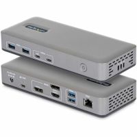 StarTech 199N-USBC-DOCK Triple-Monitor USB-C Docking Station, DP/HDMI, 2x 4K 60Hz 1x 4K 30Hz, 100W PD, GbE, Driverless Dock For Windows