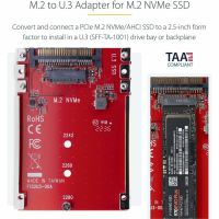 StarTech M.2 to U.3 Adapter For M.2 NVMe SSDs, PCIe M.2 Drive to 2.5inch U.3 (SFF-TA-1001) Adapter, TAA Compliant - 1M25-U3-M2-ADAPTER
