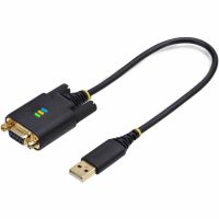 StarTech 1P1FFCN-USB-SERIAL USB Type A to DB9 Null Modem Serial Adapter Cable w COM Retention, 1ft