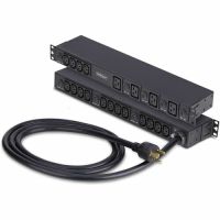 StarTech 2030B8H-RACK-PDU-IC 20-Outlet Rackmount PDU, 1U Server Power Strip, 16x C13 4x C19, NEMA L6-30P Wall Plug, 30A/240V, UL-Listed, TAA