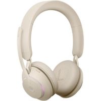 Jabra Evolve2 65 Stereo Wireless On-Ear Headset (Microsoft Teams, USB Type-C, Beige) - 26599-999-898