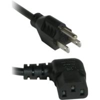 C2G 18 AWG Universal Right-Angle Power Cord (NEMA 5-15P to IEC320C13R, Black, 10') - 27909
