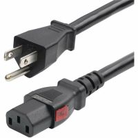 StarTech 15A 125V 14AWG NEMA 5-15P to Locking IEC 60320 C13 Heavy Duty AC Power Cable, Black, 12ft - 27LC-4B00-POWER-CORD