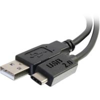 C2G USB 2.0 Type-A to USB Type-C Male Cable (6', Black) - 28871