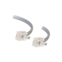 C2G 7ft RJ11 Modular Telephone Cable - Gray - 2970