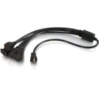 C2G 18" 16 AWG 1-to-4 Power Cord Splitter (1 NEMA 5-15P to 4 NEMA 5-15R, Black) - 29803