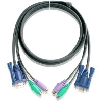 ATEN 2L5005P All-in-One Micro-Lite KVM Cable PS/2 15ft  