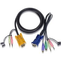 ATEN 2L5303P KVM Audio Cable DB-15 Mini-Phone PS/2  