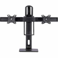 StarTech Crossbar Dual Monitor Desk Stand, For 27inch Screens, Max Cap 26.4lb, VESA 75x75/100x100, Height Adjustable - 2MC1S-MONITOR-STAND