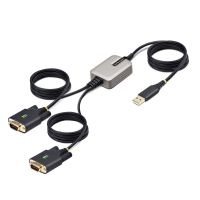 StarTech 2P6FFC-USB-SERIAL 13ft (4m) 2-Port USB to Serial Adapter Cable