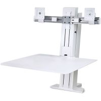 Ergotron WorkFit-SR, Dual Monitor, Standing Desk Workstation (White) - 33-407-062