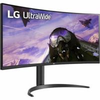 LG Ultrawide 34WP65C-B.AUS 34" Curved Gaming LCD Monitor, UW-QHD 3440x1440, 160Hz, VA Panel, 1ms MBR, HDR10, FreeSync Premium, Height Adjustable, VESA Mount, 2 HDMI/DP