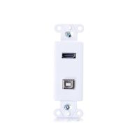 C2G 39702 Wall Plate USB-B HDMI USB-A HDMI Female Connectors  