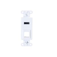 C2G 39711 Decora Wall Plate HDMI F/F Keystone White Dual Signal  