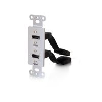 C2G 39875 Decorative Dual HDMI Pigtail Wall Plate  