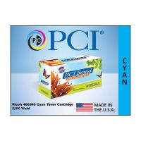 PCI 406345-PCI Ricoh 406345/406333 Cyan Toner 2.5K Yield