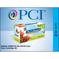 PCI 43865719-PCI Compatible Okidata 43865719 High Yield Cyan Toner Cartridge 6000 Pages  