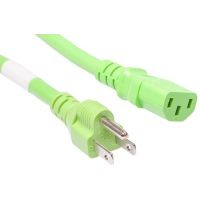 ShowMeCables 44-108-008 Universal CPU Power Cord Nema 5-15P to C13 15 Amp 8 FT Green