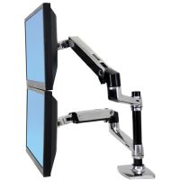 Ergotron LX Dual Stacking Arm for Displays up to 24" (Polished Aluminum)