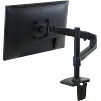 Ergotron 45-537-224 – LX Monitor Arm, Single Monitor Desk Mount – fits Flat Curved Ultrawide Computer Monitors – Tall Pole, Matte Black