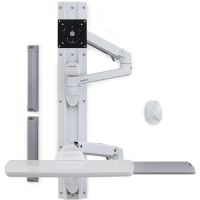 Ergotron 45-551-216 LX Wall Mount System mounting kit - Constant Force Technology - for LCD display / keyboard / mouse - white