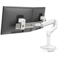 Ergotron LX Desk Dual Direct Arm Mount with Low-Profile Clamp (White) - 45-627-216